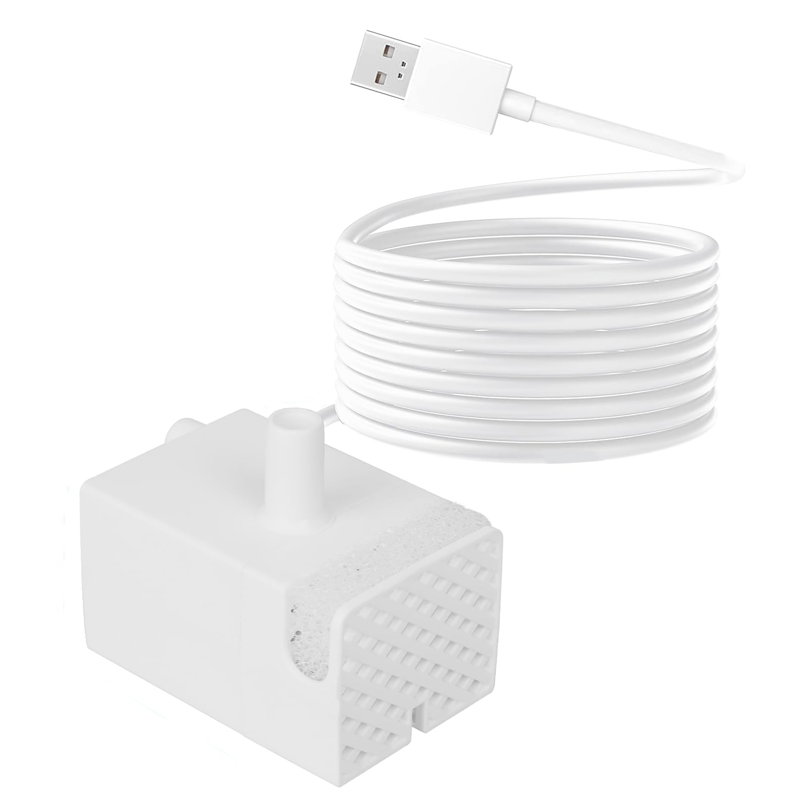 SIBAYS 15L Dog Water Fountain Replacement Pump, USB 5V 1A Pet Water Fountain Pump, Ultra Quiet Dog Water Dispenser Pump with LED Light, White(Model: P05)