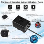 SIBAYS Cat Water Fountain Pump, Pet Water Fountain Replacement Pump for 9.5L/2.5Gal Large Dog Water Fountains(FS68), Mini Submersible Pump(Model: P03)