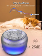 SIBAYS Cat Water Fountain Replacement Pump, Ultra Quiet Dog Water Fountain Pump for 3.5L/118oz Pet Fountain(FS75/FS77), Dog Water Bowl Dispenser Pump with LED Light(Model: P04)