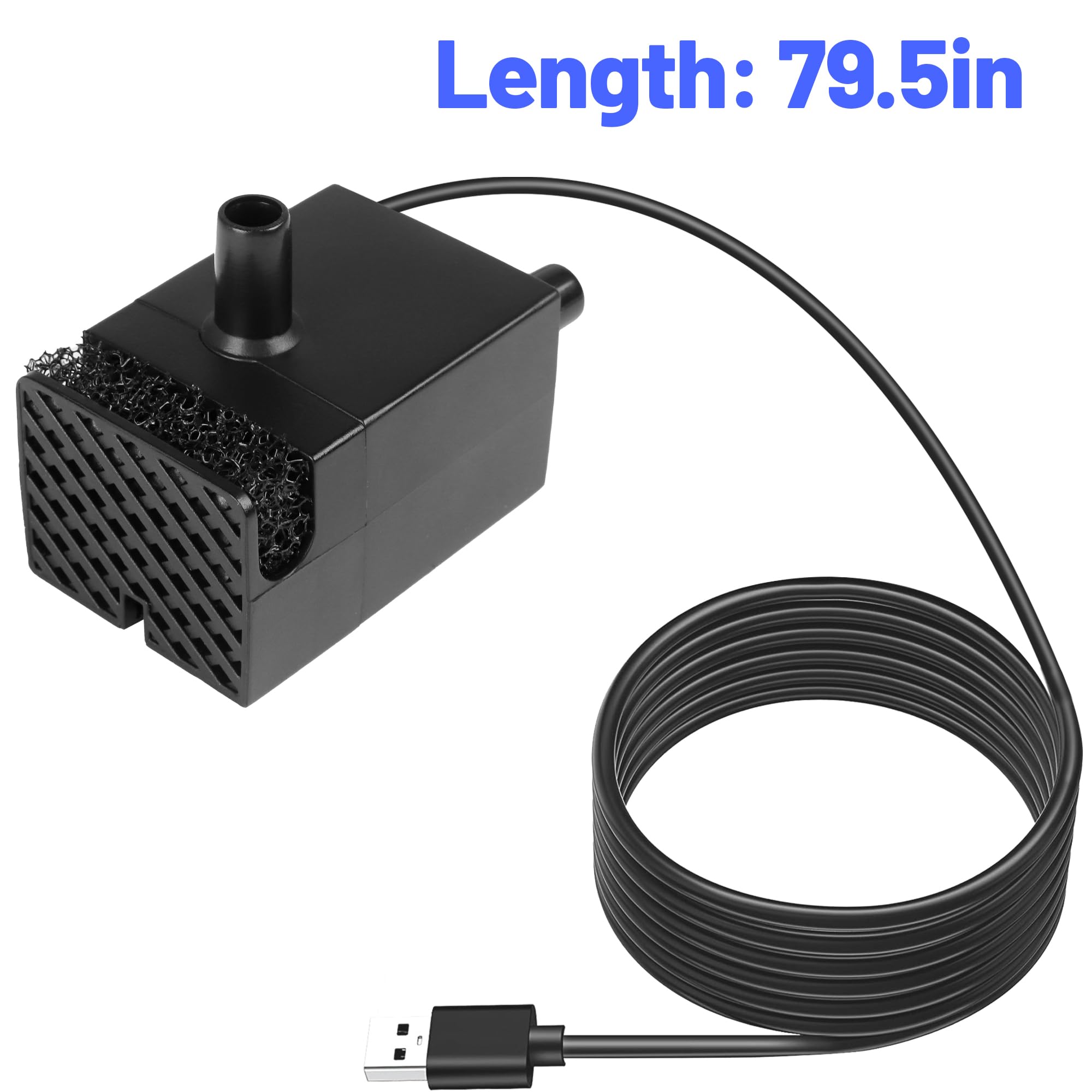 SIBAYS Cat Water Fountain Replacement Pump, Ultra Quiet Dog Water Fountain Pump for 3.5L/118oz Pet Fountain(FS75/FS77), Dog Water Bowl Dispenser Pump with LED Light(Model: P04)