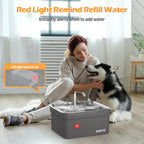 SIBAYS Dog Water Fountain for Large Dogs, 355oz/2.8Gal/10.5L Automatic Dog and Cat Water Fountain, Large Pet Fountain with Stainless Steel Bowl, Dog Water Bowl Dispenser Easy to Clean, BPA-Free FS70